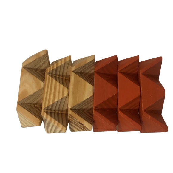 Educational Toy Wood Puzzle Interlocking Interlocking Wooden 6 Piece - Picture 4 of 4